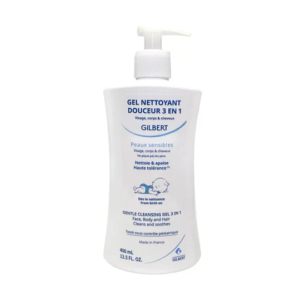 GILBERT GEL NETTOYANT DOUCEUR 3EN1 VISAGE CORPS ET CHEVEUX DES LA NAISSANCE 400ML