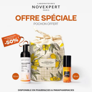 NOVEXPERT PACK OFFRE SPECIALE FLASH ECLAT MOUSSE NETTOYANTE 150ML + BOOSTER VITAMINE C 30ML