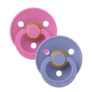 BIBS NATURAL RUBBER PACIFIER COLOUR BUBBLEGUM PERI 0-6 MONTH SIZE 2 B2