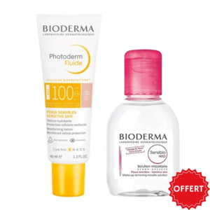 BIODERMA COFFRET PHOTODERM FLUID MAX TEINTE TRES CLAIRE SPF100 40ML + SENSIBIO H2O 100ML